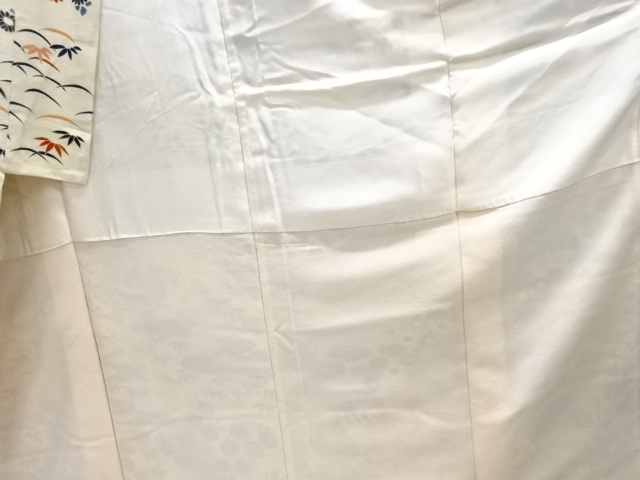  大正ロマン　錦紗流水に家屋風景模様一つ紋着物